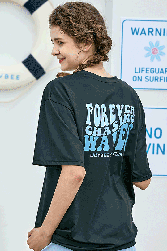 하이쿨링 루즈핏 여성 UV 커버 숏 슬리브 3컬러레이지비 래쉬가드